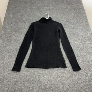 The Row Sweater Womens XS Black Turtleneck Knit Made in Italy Luxury Cashmere